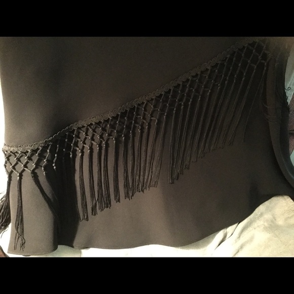 SL Fashions Little Black fringed Dress - Picture 4 of 6